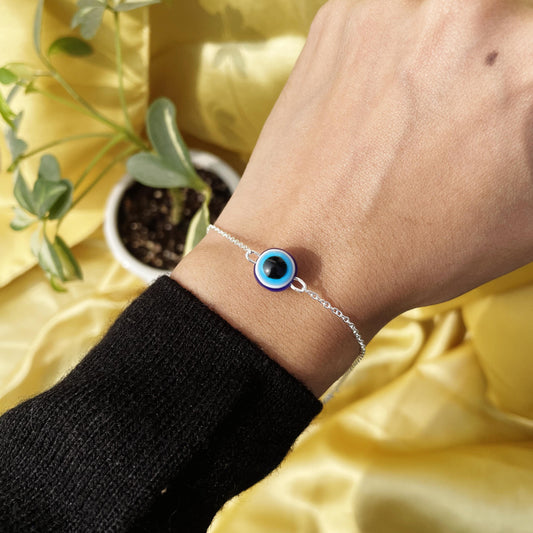 Nazar Shield – Evil Eye Silver Bracelet