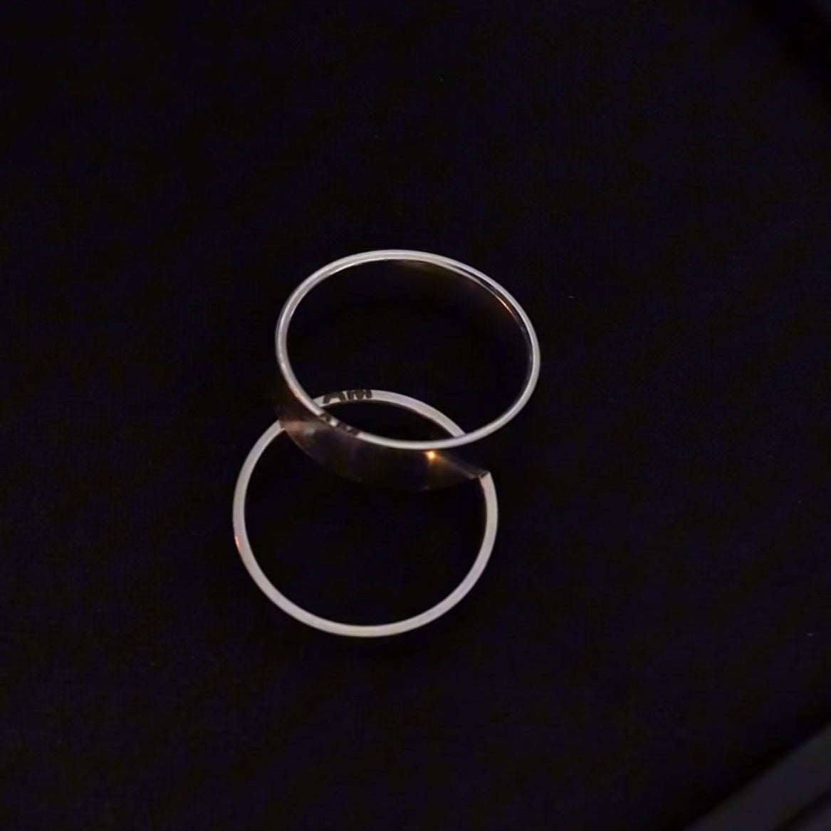 Secret Union - Silver Couple Rings