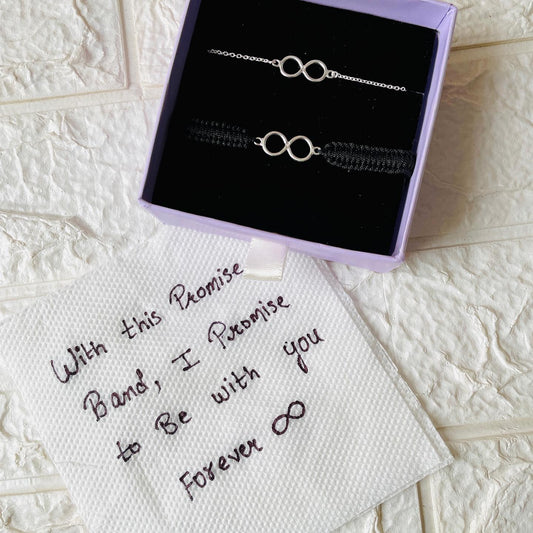 Boundless Infinity - Silver Couple Bracelet Set