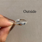 Minimal Silver Initial Ring – Personalized Inside & Out