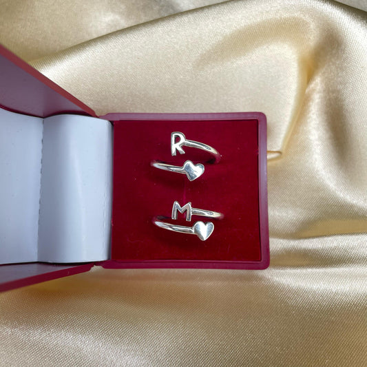Initial & Heart Ring