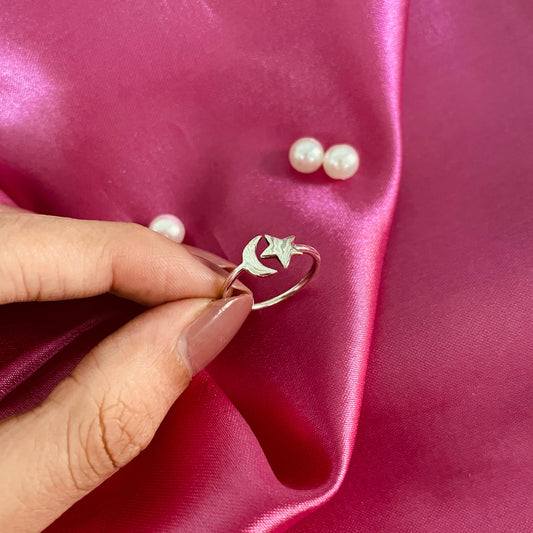 Star & Moon Ring