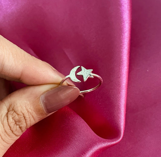 Star & Moon Ring