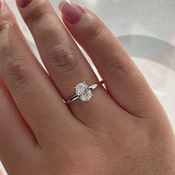 Oval Solitaire Ring (ENGRAVABLE)