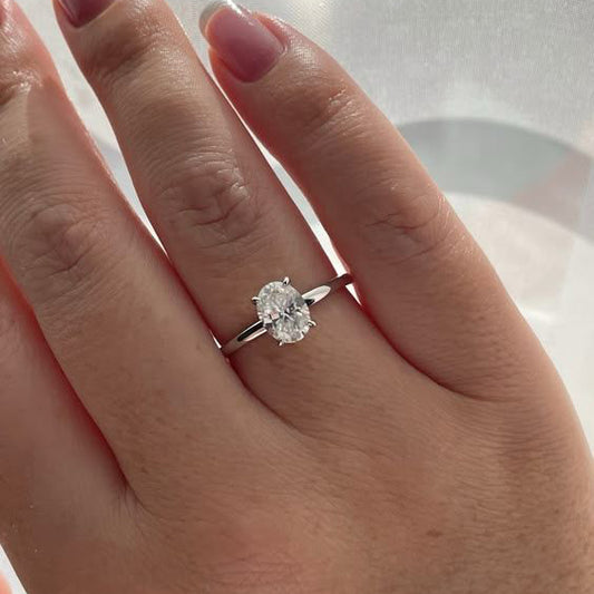 Oval Solitaire Ring (ENGRAVABLE)