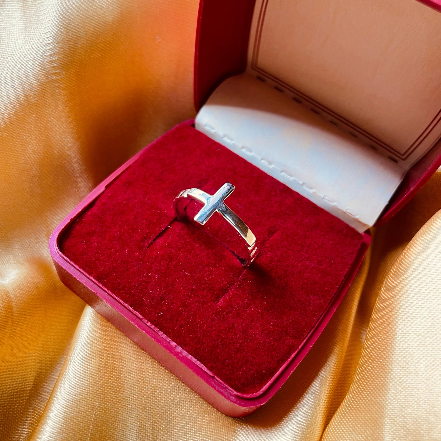 Holy Cross Silver Ring (ENGRAVABLE)