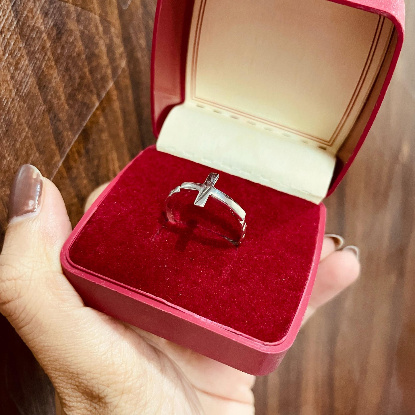 Holy Cross Silver Ring (ENGRAVABLE)
