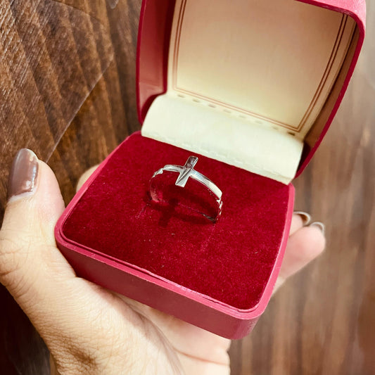 Holy Cross Silver Ring (ENGRAVABLE)