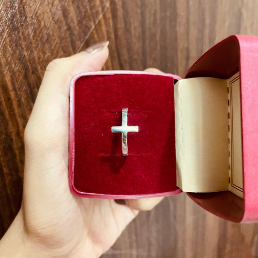 Holy Cross Silver Ring (ENGRAVABLE)