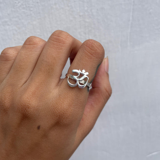 Om Silver Ring