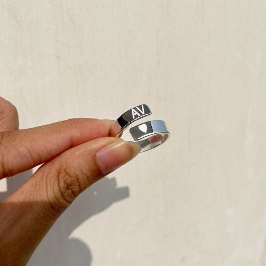 Spiral Silver Ring (ENGRAVABLE)