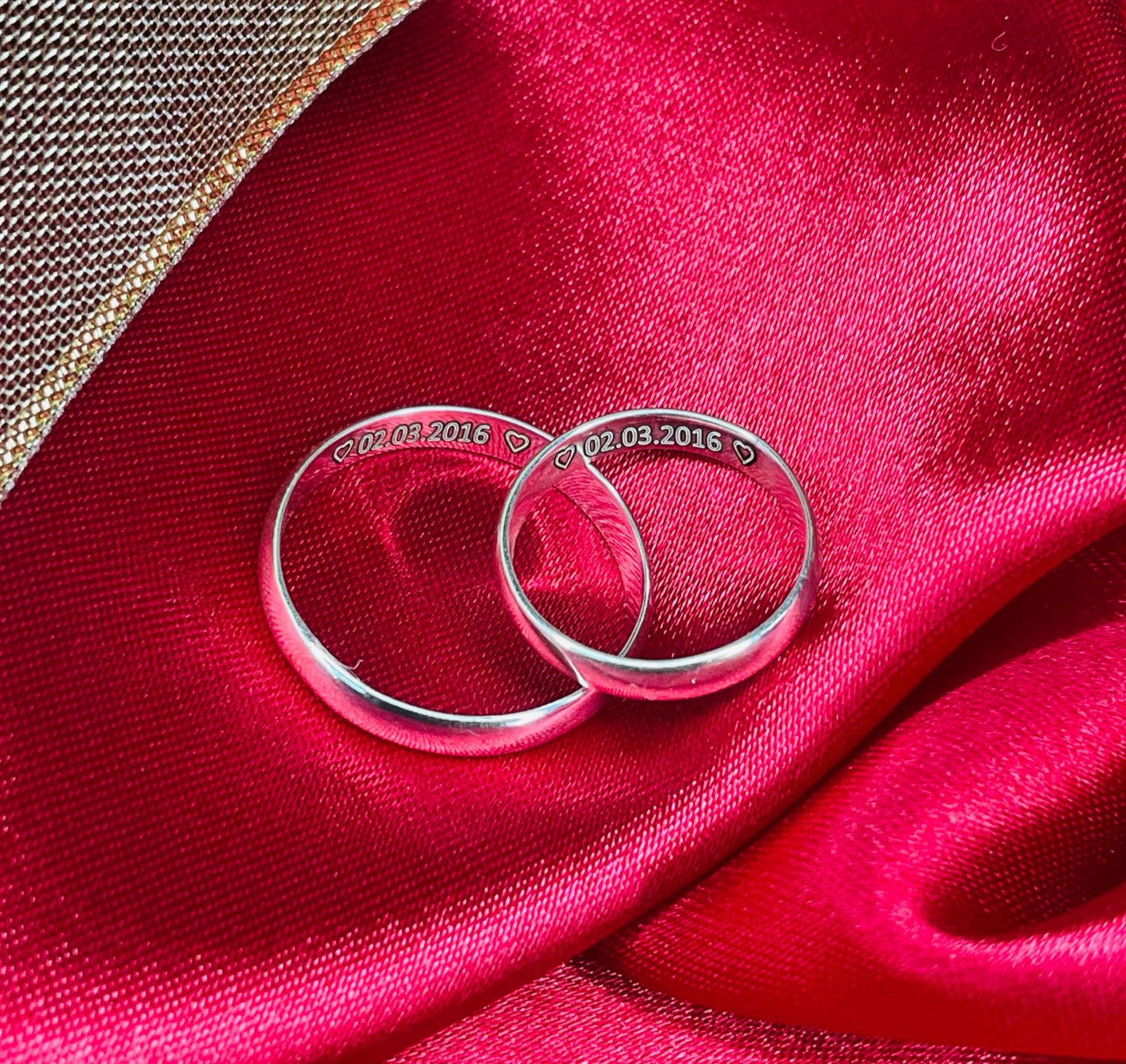 ENGRAVED Silver Band Rings