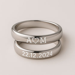 ENGRAVED Silver Band Rings