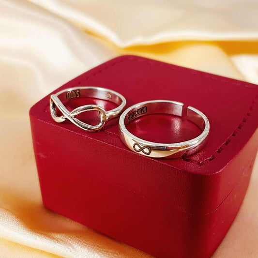 Endless Love – Engravable Infinity Silver Couple Rings