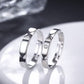 Twilight Gleam – Engravable Silver Couple Ring Set