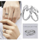 Hugging Hands Couple Ring set (ENGRAVABLE)