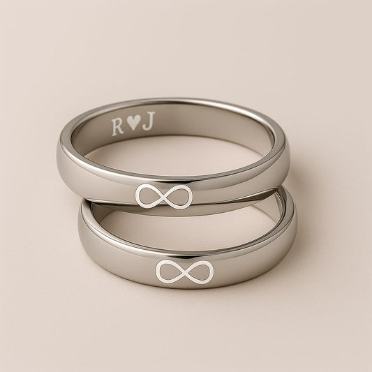 Eternal Bond – Infinity Silver Couple Rings