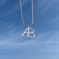 Duet Initials Necklace – Pure Silver