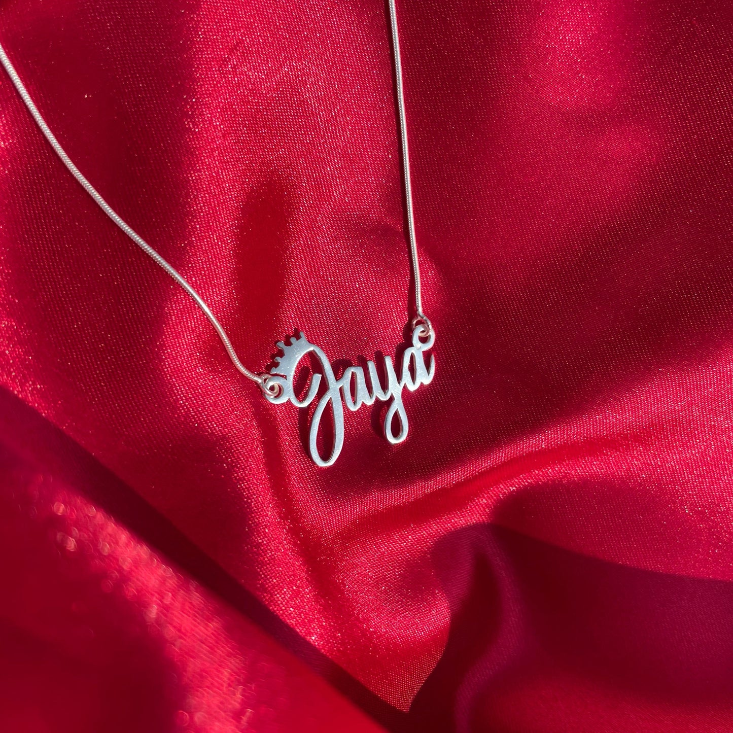 Crowned in Silver – Custom Name Necklace