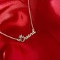 Crowned in Silver – Custom Name Necklace