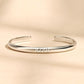 The Signature – Dual-Side Engravable Adjustable Silver Cuff