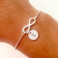 Infinite Love for You – Custom Initial Silver Bracelet