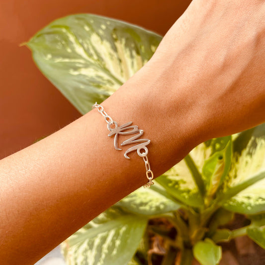 TwinInitials – Custom Double Initial Silver Bracelet