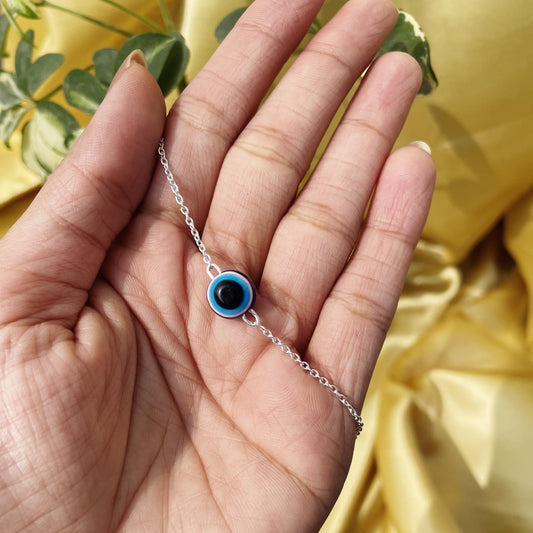 Nazar Shield – Evil Eye Silver Bracelet
