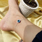Evil Eye Whisper – Sterling Silver Anklet