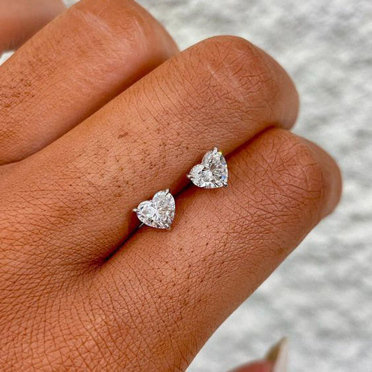 Celeste Heart Studs