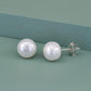 Pearl Silver Stud Earrings