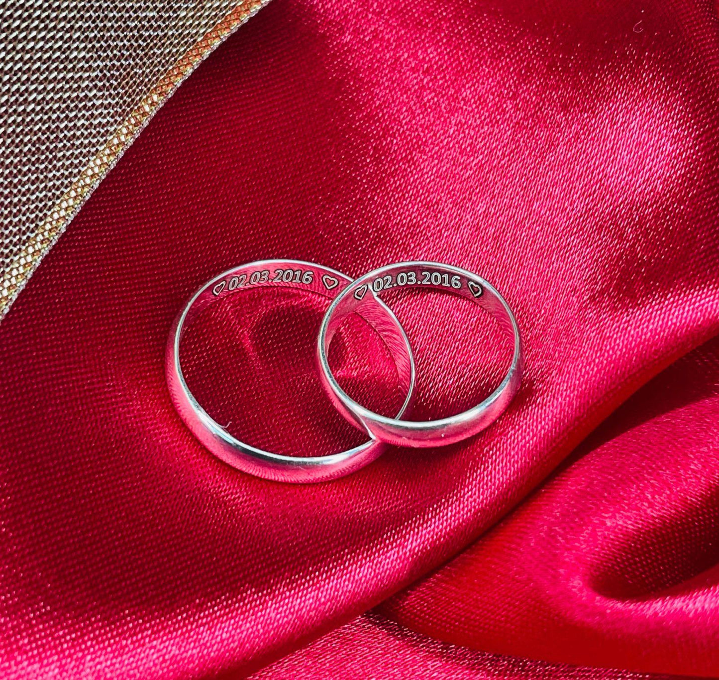 ENGRAVED Silver Band Rings